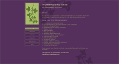 Desktop Screenshot of hummingbirdspas.net